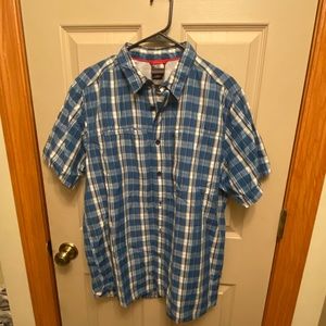 Men’s size L The North Face plaid shirt sleeve dress shirt button down